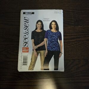 Women's shirt pattern - Size 8 to 24